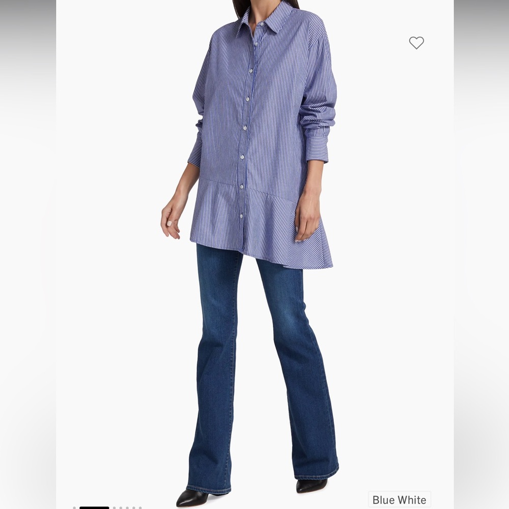 Veronica Beard
Gilda Asymmetric Striped Shirt - NWT -Size 4